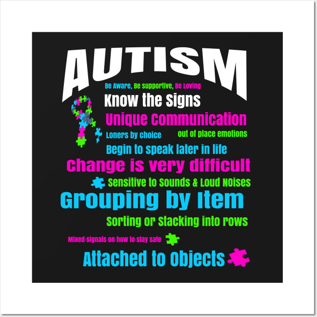 Autism Know the Signs Wall Art by letnothingstopyou